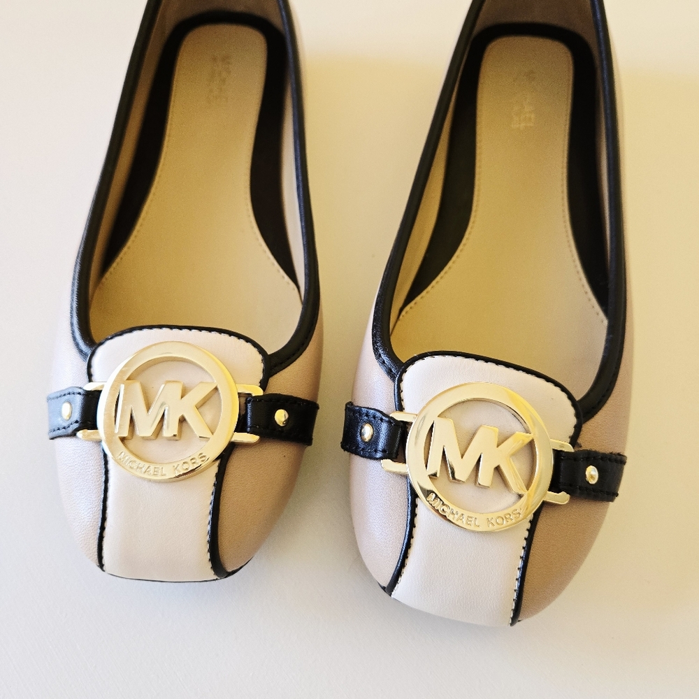 MICHAEL KORS MK Fulton Women's Flat Moccasins Cream White Real Leather Size 8M - Picture 3 of 12